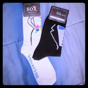 NWT HIs Hers Wedding Bride Groom Matching Socks